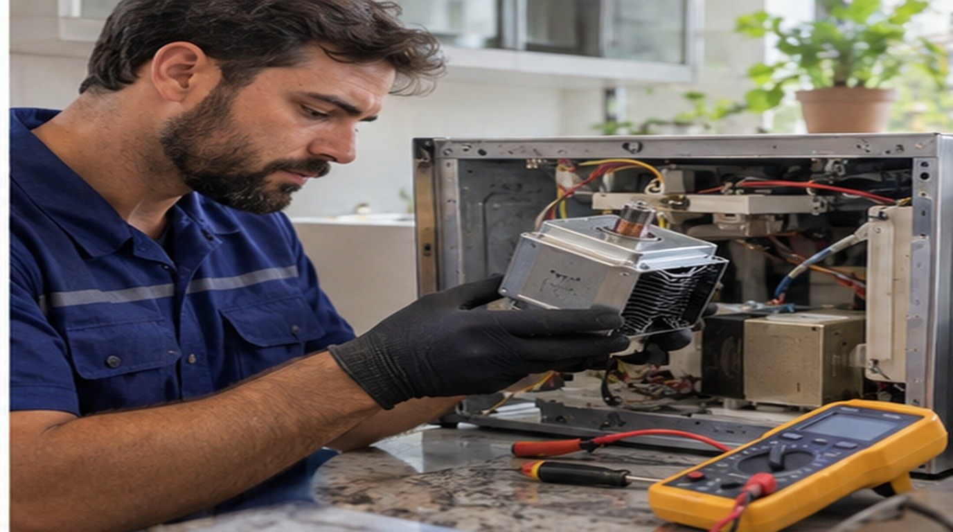Conserto de micro-ondas em Cascavel‑PR: troca do magnetron